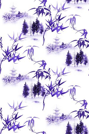 中国风印花华亿平台图片