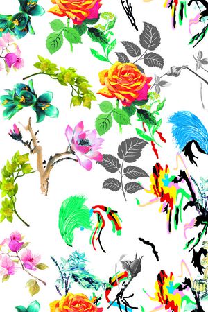 花卉印花华亿平台图片