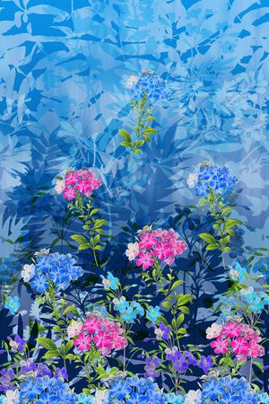 花卉印花华亿平台图片