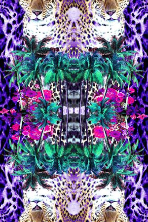 豹纹印花华亿平台图片