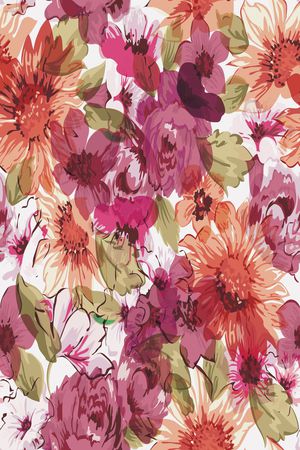 花鸟花卉印花华亿平台图片