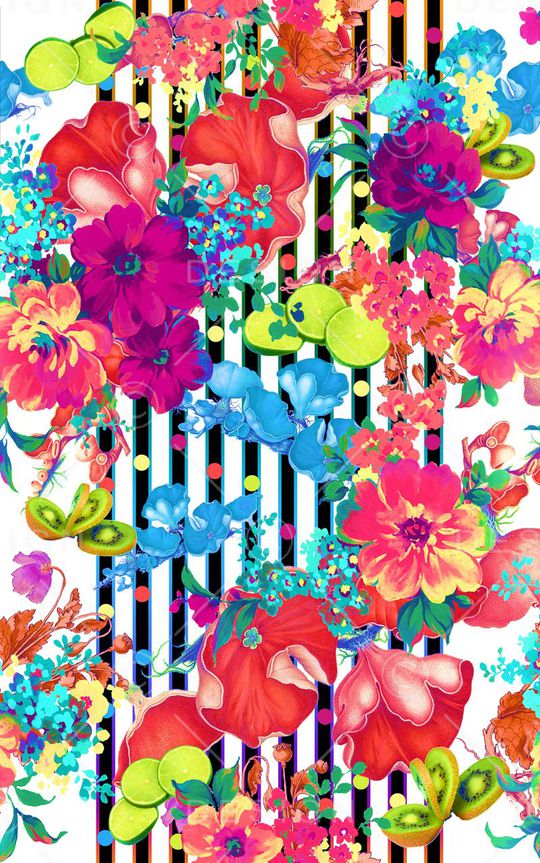 E-花卉几何/Flowers印花华亿平台图片