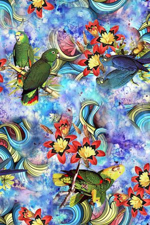 花卉印花华亿平台图片