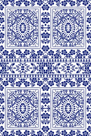 青花瓷印花华亿平台图片