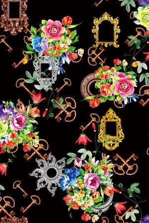 花卉印花华亿平台图片