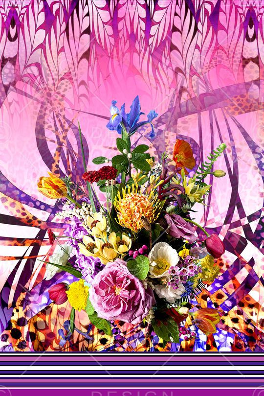 花卉印花华亿平台图片