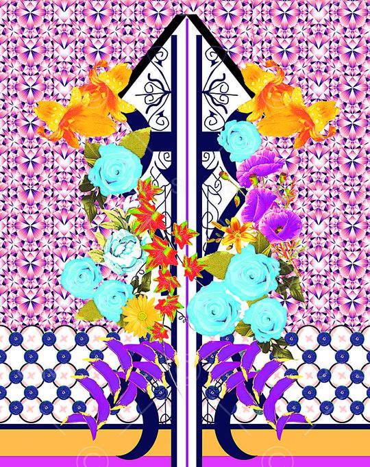 花卉印花华亿平台图片