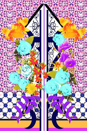 花卉印花华亿平台图片