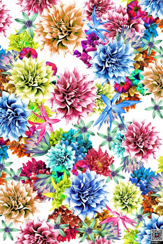 花卉印花华亿平台图片