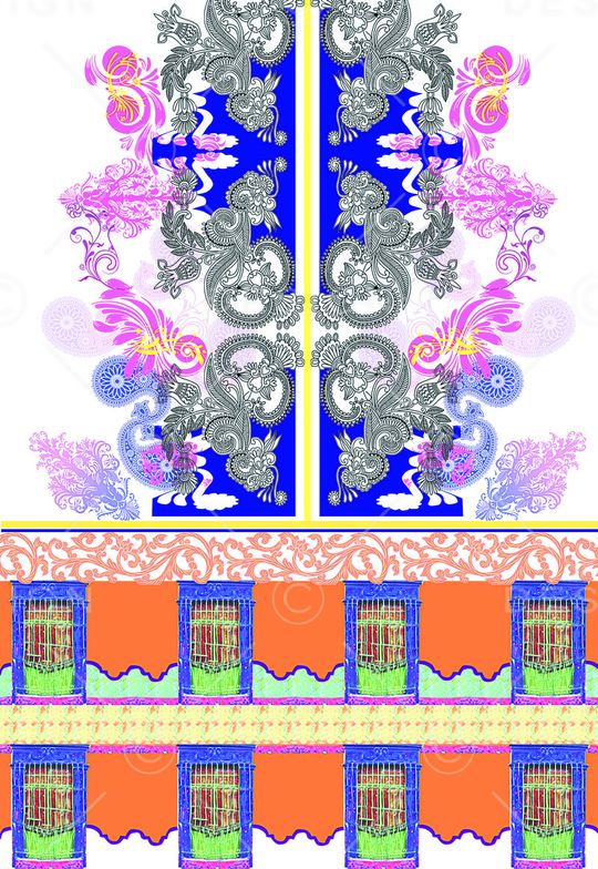 欧式宫廷风印花华亿平台图片