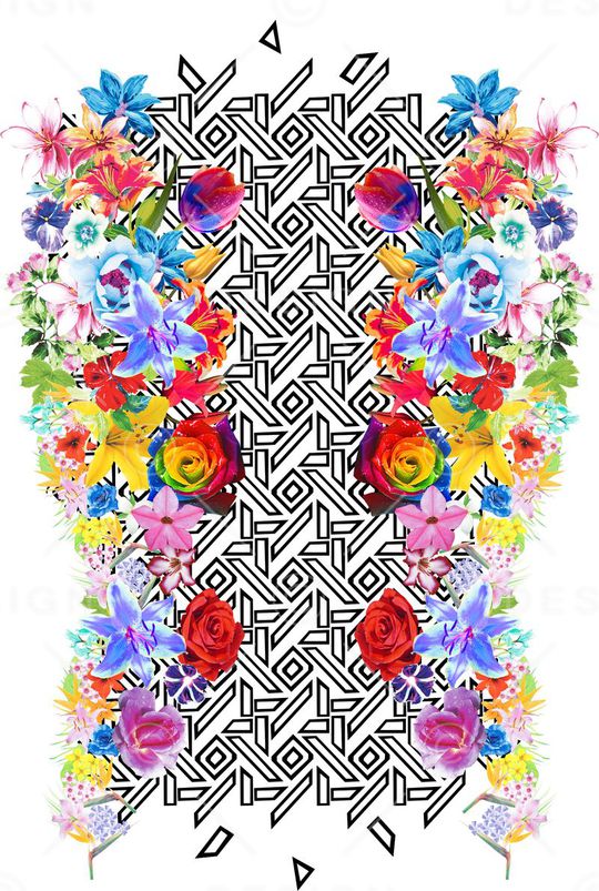 花卉印花华亿平台图片