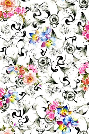 花卉印花华亿平台图片