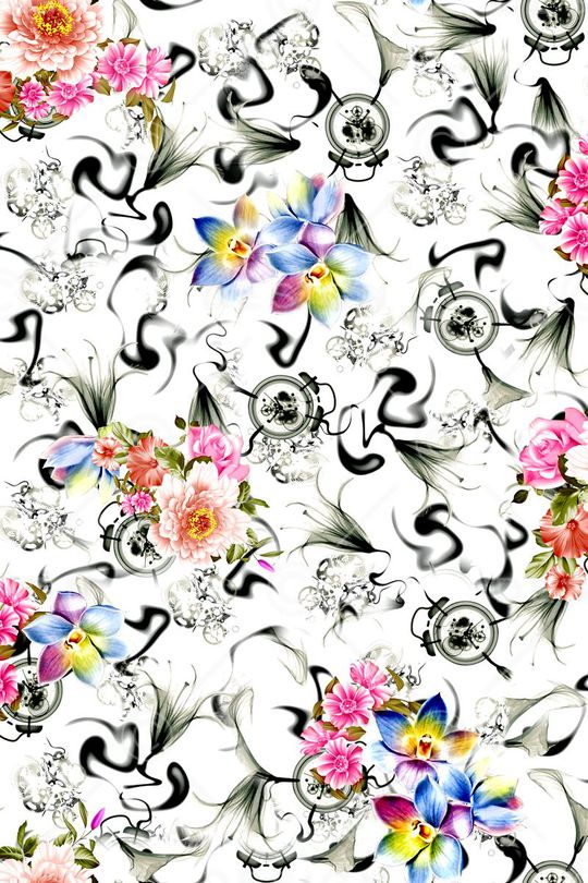 花卉印花华亿平台图片