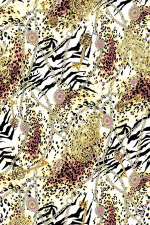 豹纹印花华亿平台图片