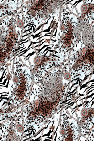 豹纹印花华亿平台图片