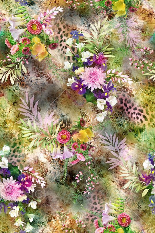 花卉印花华亿平台图片