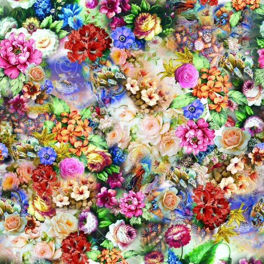 花卉印花华亿平台图片