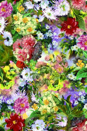 花卉印花华亿平台图片