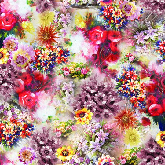 花卉印花华亿平台图片