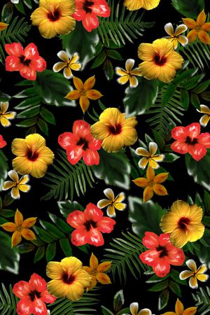 花卉植物印花华亿平台图片