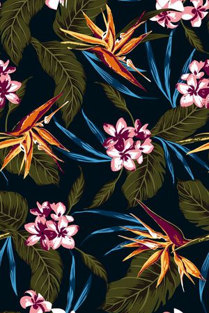 热带风情印花华亿平台图片