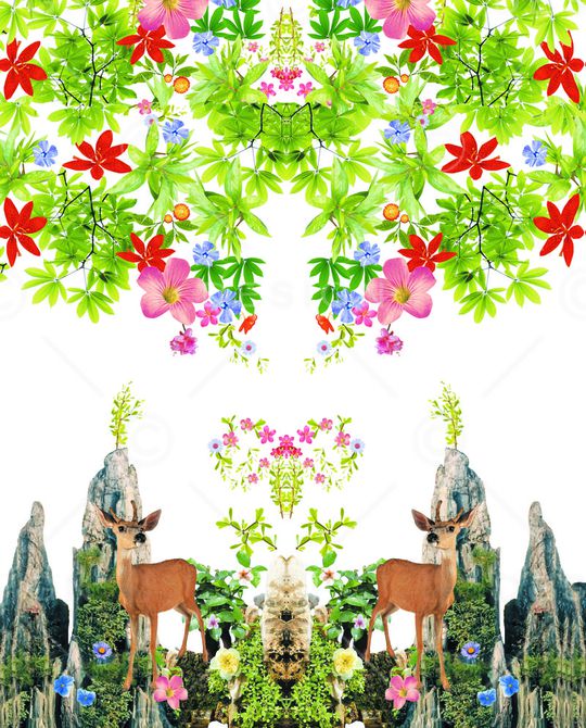 花卉印花华亿平台图片