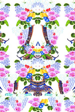 花卉印花华亿平台图片