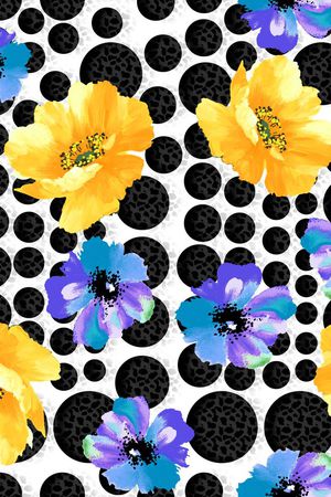 E-花卉几何/Flowers印花华亿平台图片