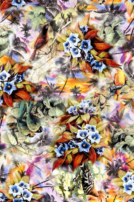 花卉印花华亿平台图片