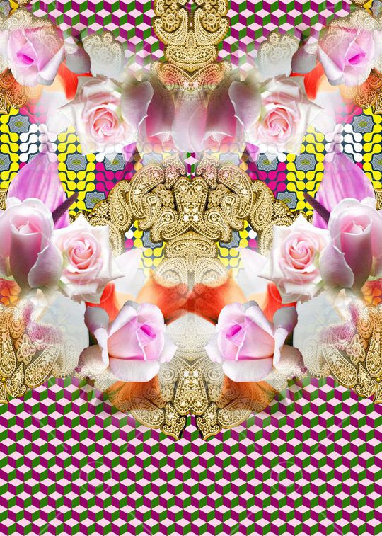 花卉印花华亿平台图片