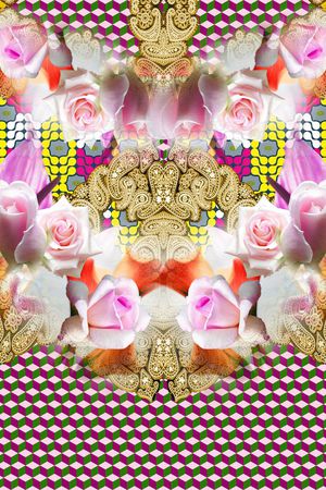 花卉印花华亿平台图片