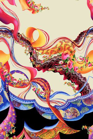 欧美大气时装印花华亿平台图片