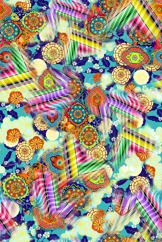 民族风 花纹印花华亿平台图片