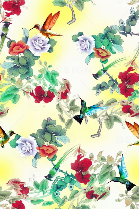 花卉印花华亿平台图片