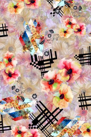 花卉印花华亿平台图片