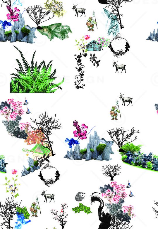 中国风印花华亿平台图片