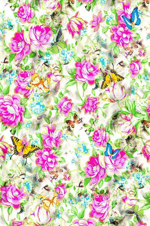 流行时尚花卉印花华亿平台图片