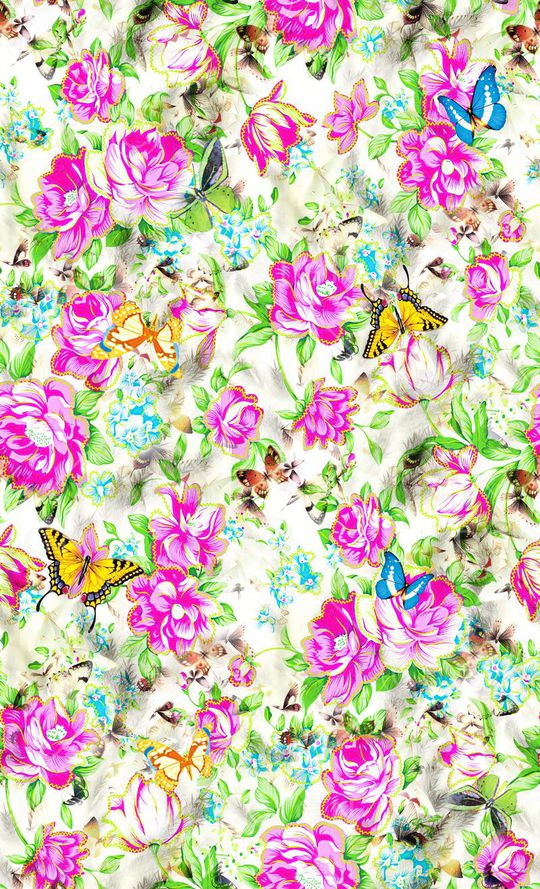 流行时尚花卉印花华亿平台图片