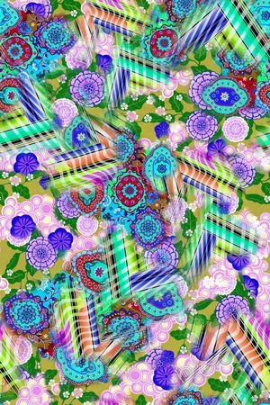 民族风 花纹印花华亿平台图片