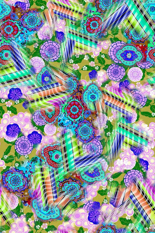 民族风 花纹印花华亿平台图片