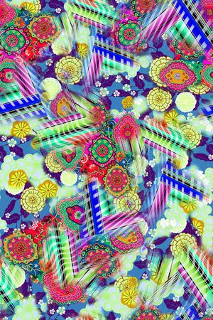 民族风 花纹印花华亿平台图片