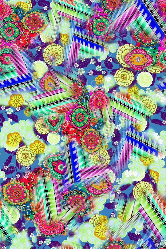 民族风 花纹印花华亿平台图片