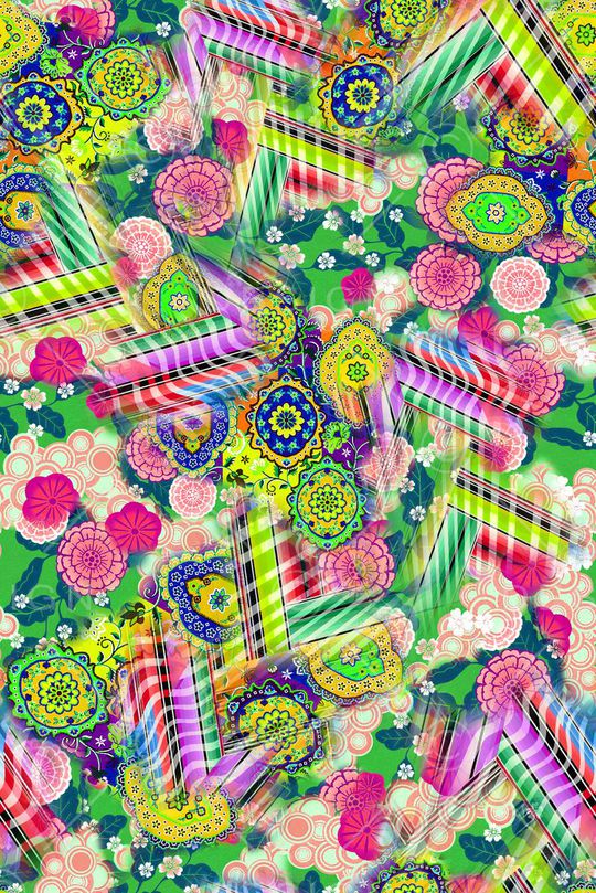 民族风 花纹印花华亿平台图片