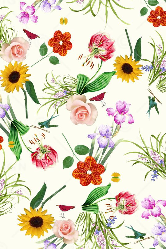 花卉印花华亿平台图片