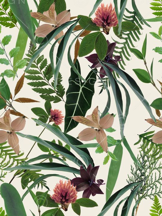 棕榈叶印花华亿平台图片