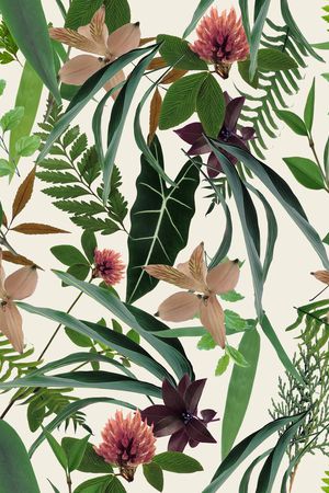 棕榈叶印花华亿平台图片