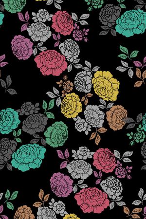 古典花卉印花华亿平台图片