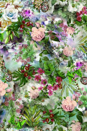 花卉印花华亿平台图片