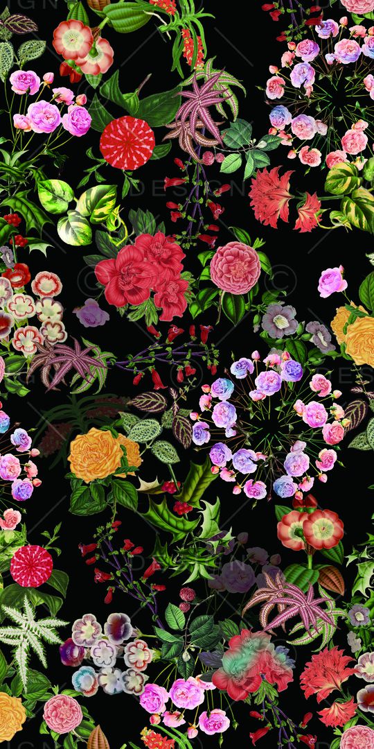 花卉印花华亿平台图片