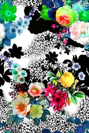 花卉印花华亿平台图片